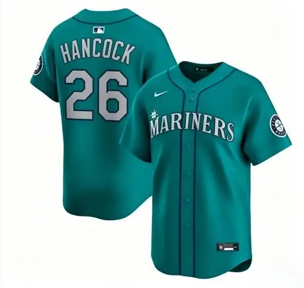 Emerson Hancock Jersey #26 Mariners Vapor Premier Limited All Stitched by My Store