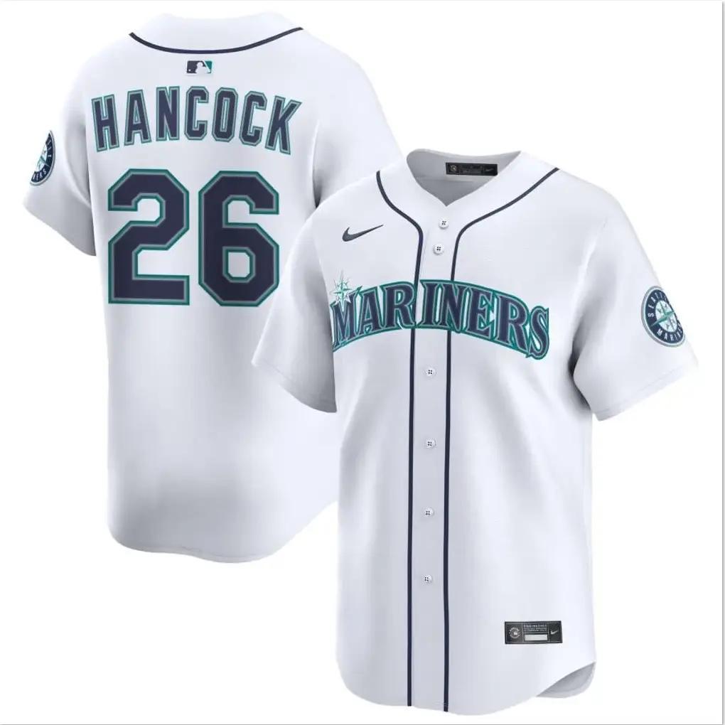 Emerson Hancock Jersey #26 Mariners Vapor Premier Limited All Stitched by My Store