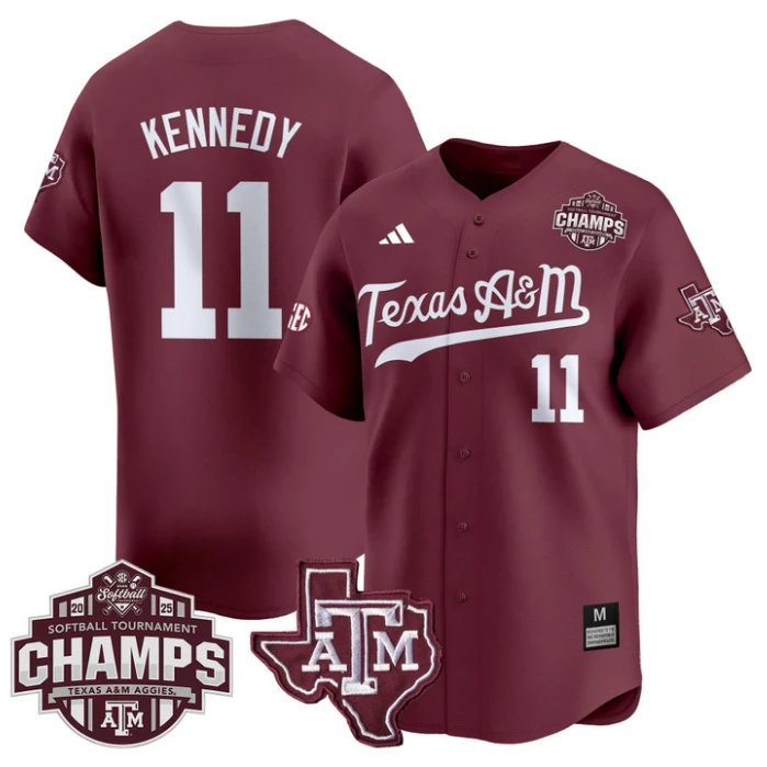 Emiley Kennedy Jersey #11 Texas A&M Aggies 2025 SEC Champions Patch Limited Stitched Maroon by My Store