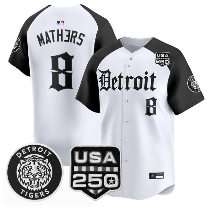 Eminem Jersey #8 Detroit Tigers Gothic Edition Vapor Stitched by My Store