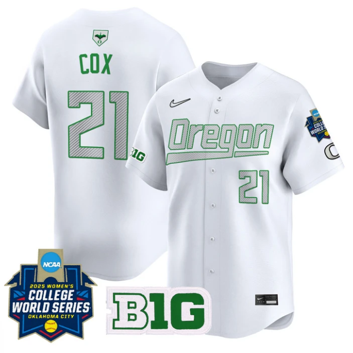 Emma Cox Jersey #21 Oregon Ducks Softball 2025 World Series Stitched White by My Store
