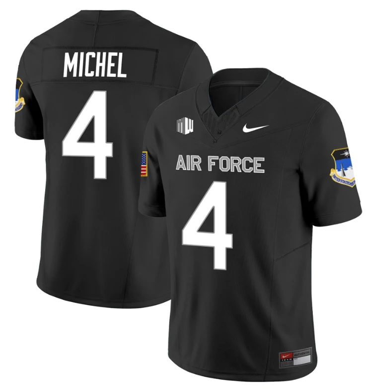 Emmanuel Michel Jersey #4 Air Force Falcons Limited Football Stitched Black by NCAA Football Jersey