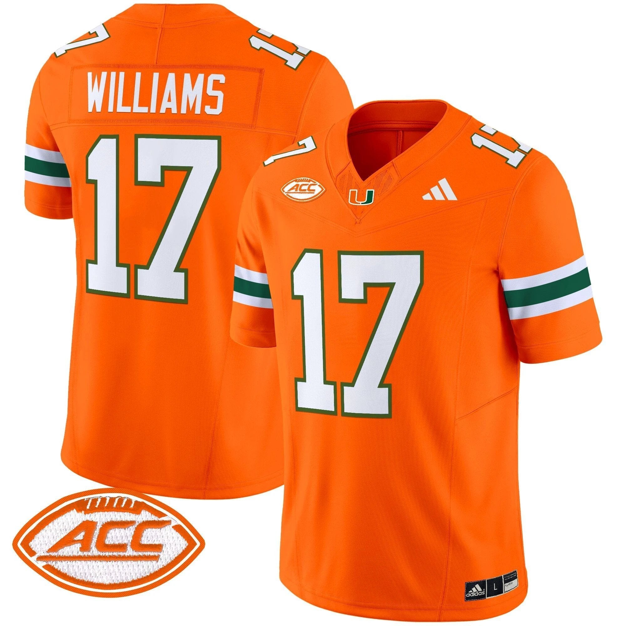 Emory Williams Jersey #17 Miami Hurricanes 2025 Limited Stitched Orange by My Store