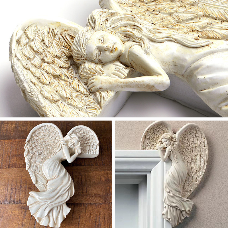 Decoration Door Frame Angel Wings made of Resin by Bowlift