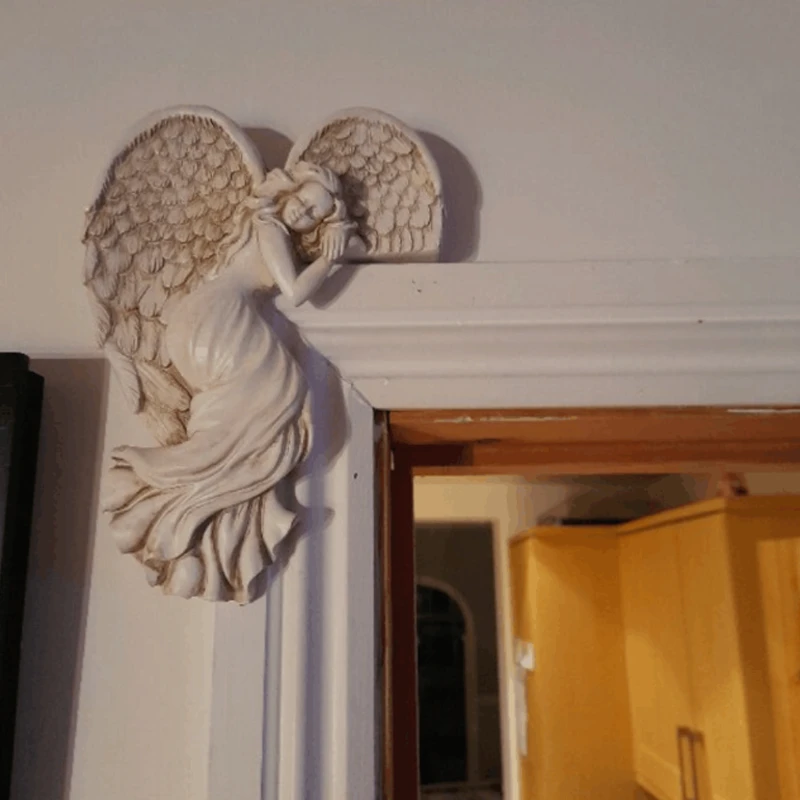 Decoration Door Frame Angel Wings made of Resin by Bowlift