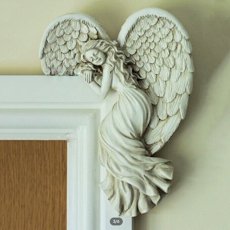 Decoration Door Frame Angel Wings made of Resin by Bowlift