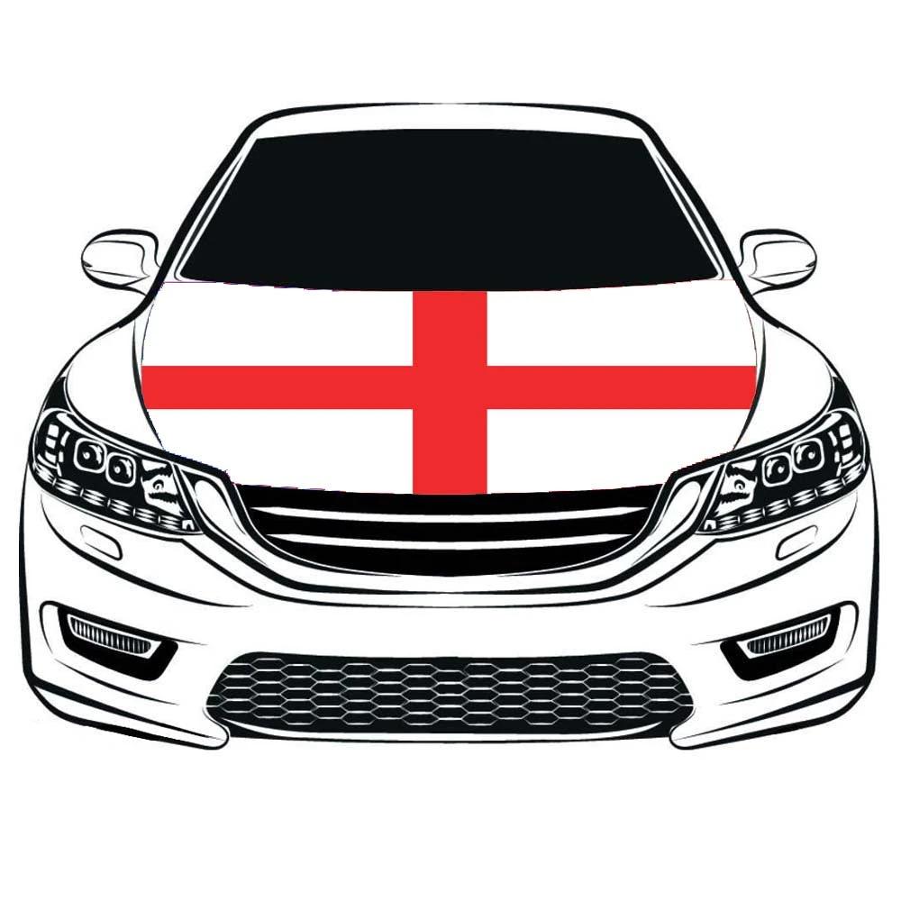 Car Hood Cover England Flag ,Engine Banner Flag of England ,3.3X5ft, 6X7FT100% Polyester Elastic Fabrics Can be Washed Suitable for large SUV and Pickup Trucks by flagsshop