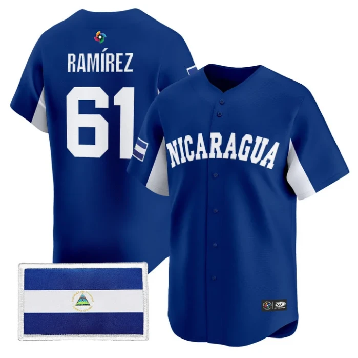 Erasmo Ramírez Jersey #61 Team Nicaragua 2026 World Baseball Stitched by My Store
