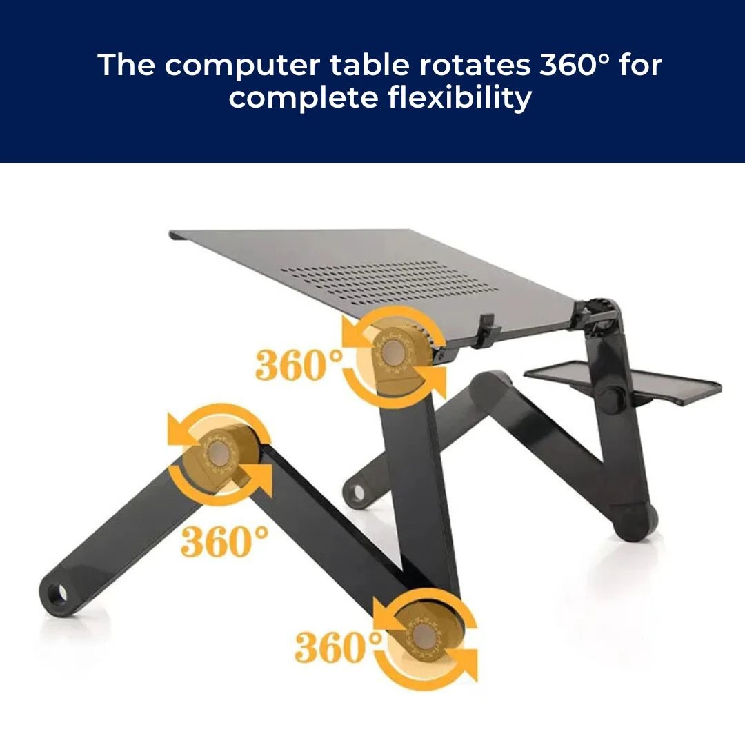 ErgoElevate Adjustable Laptop Stand | for Bed - Couch - Desk - Cooling Function for Comfort and Productivity Bowlift by Bowlift