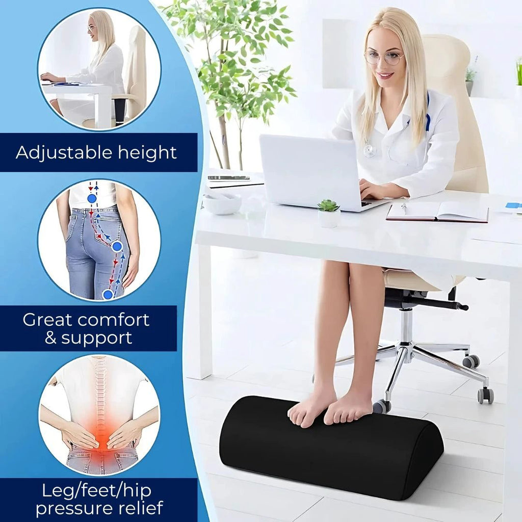 ErgoLift Comfort Foot Rest Cushion | Ergonomic Support - Improved Circulation - Back Pain Relief - Enhanced Posture - at Home or Office Bowlift by Bowlift