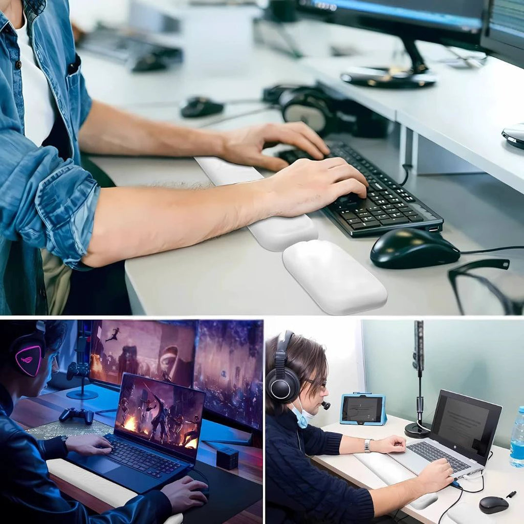 ErgoSupport Wrist Protection Rest Pad | for Mouse and Keyboard - Elevates Wrist - Reduces Strain Pain Bowlift by Bowlift