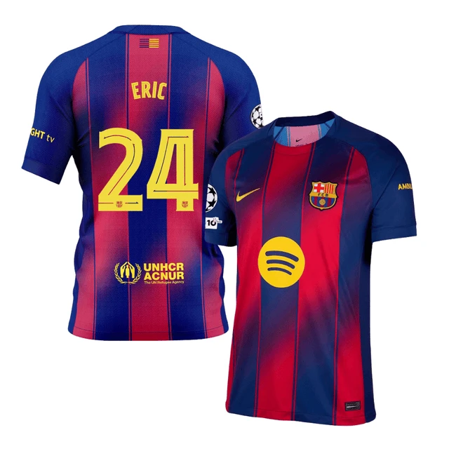 Eric Garcia 24 Barcelona 2025-26 Home Jersey – Scarlet by Soccer Jersey