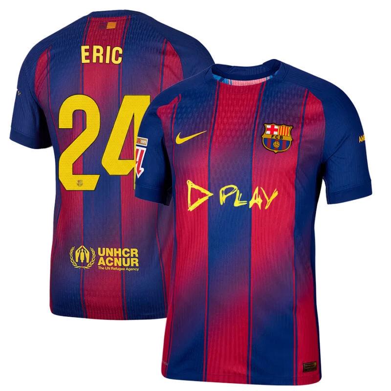Eric Garcia #24 FC Barcelona x Ed Sheeran 2025-26 Home Match Jersey – Red blue by Soccer Jersey