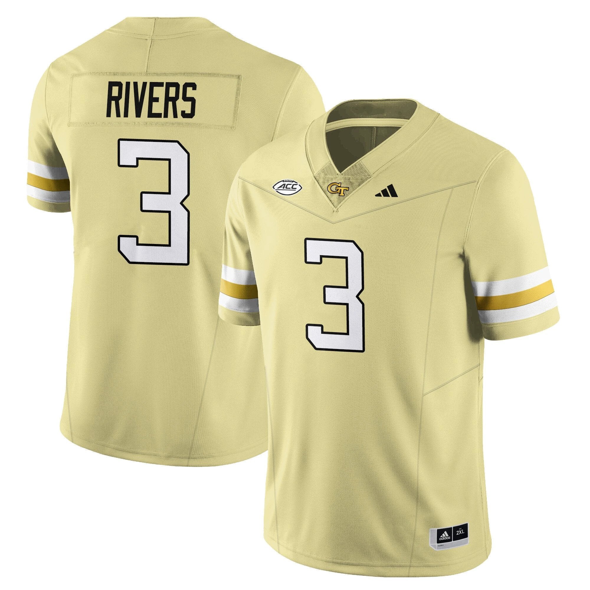 Eric Rivers Jersey #3 Georgia Tech Football 2025 Limited Stitched Gold by NCAA Football Jersey
