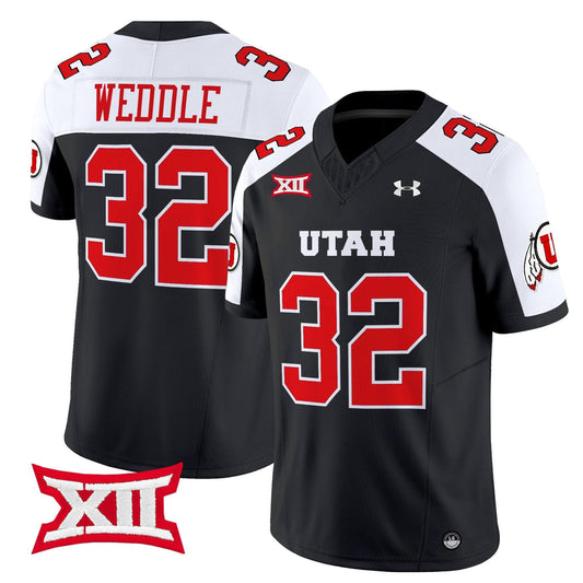 Eric Weddle Jersey #32 Utah Utes 2025 Vapor Limited Stitched Black Alternate by NCAA Football Jersey