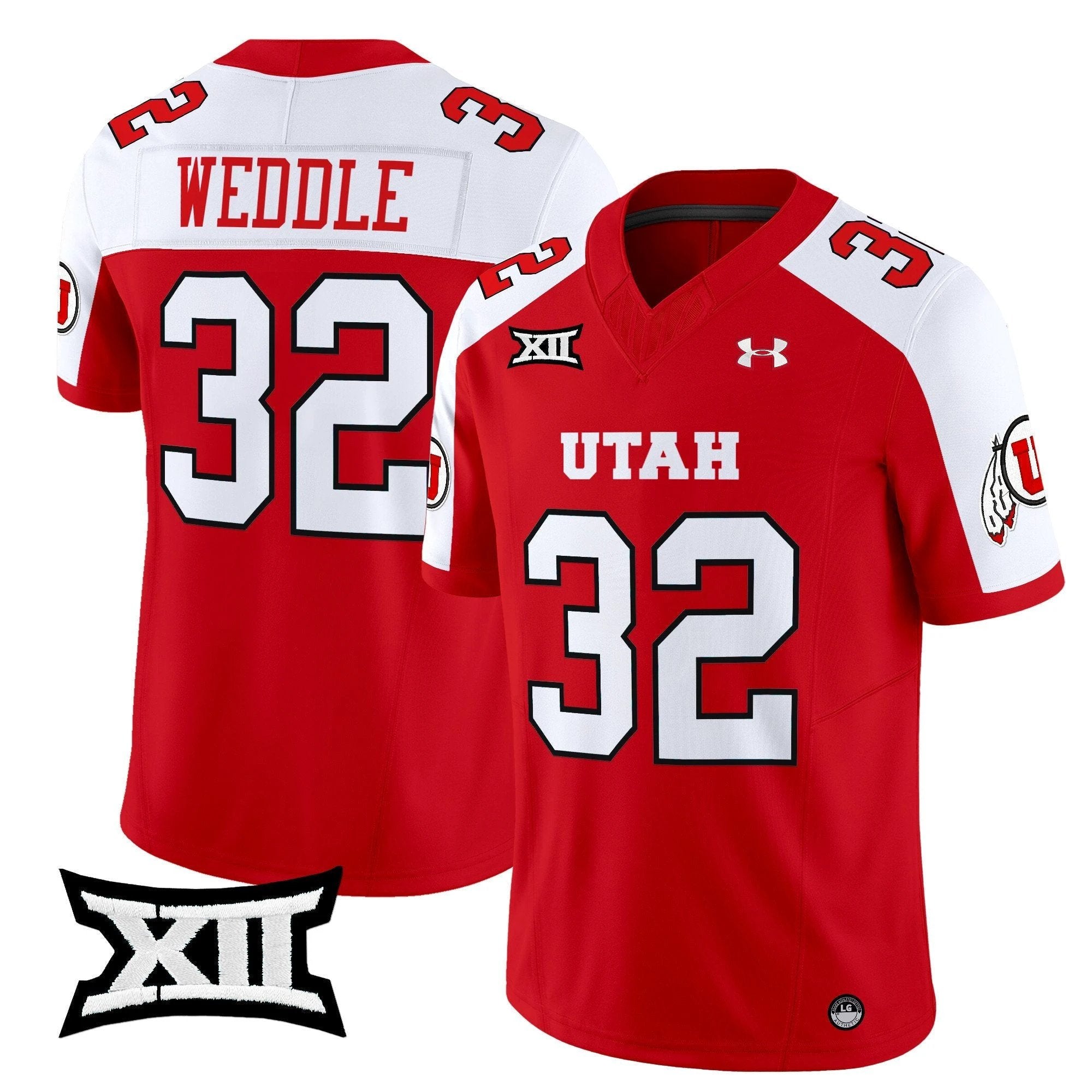 Eric Weddle Jersey #32 Utah Utes 2025 Vapor Limited Stitched Red Alternate by NCAA Football Jersey
