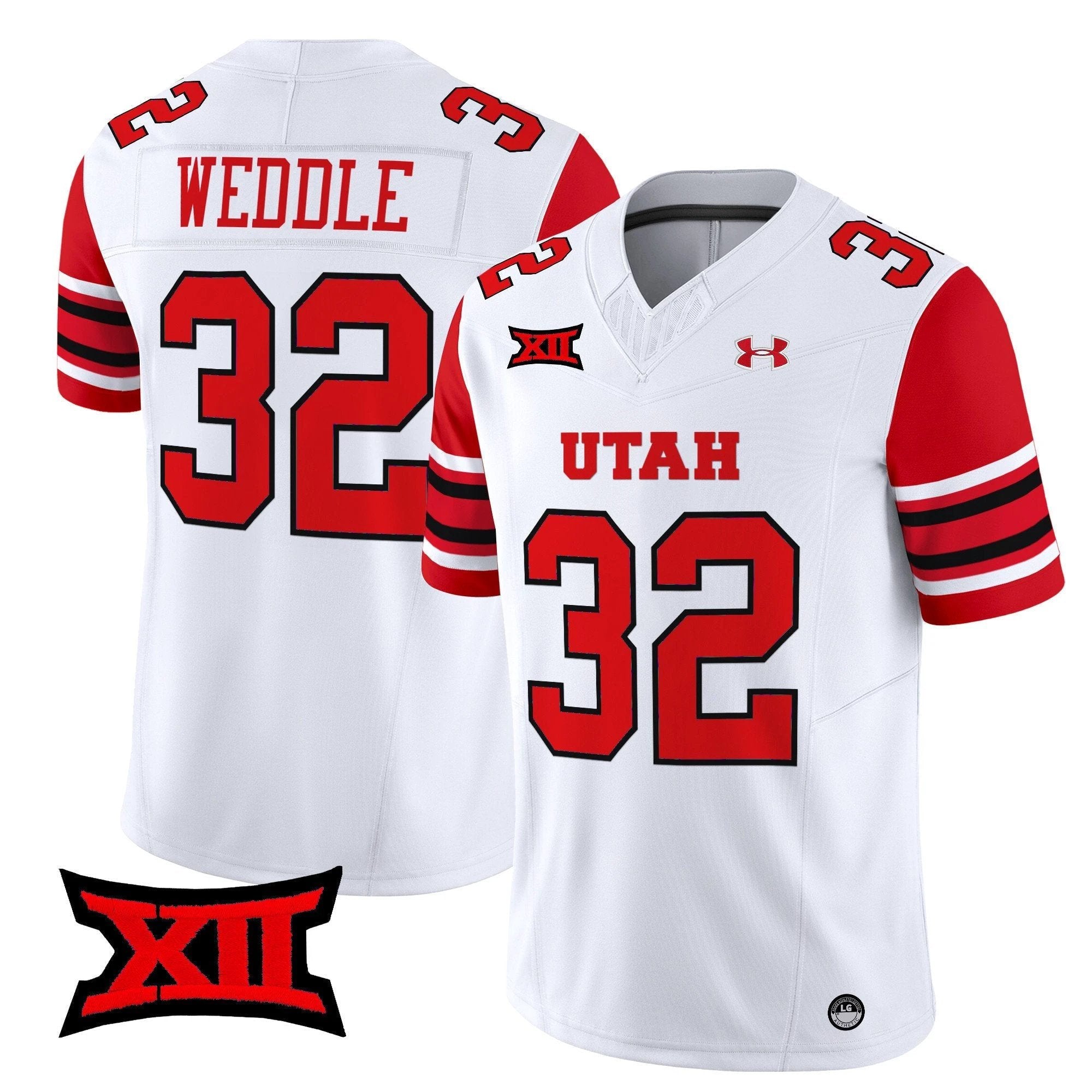 Eric Weddle Jersey #32 Utah Utes 2025 Vapor Limited Stitched White by NCAA Football Jersey