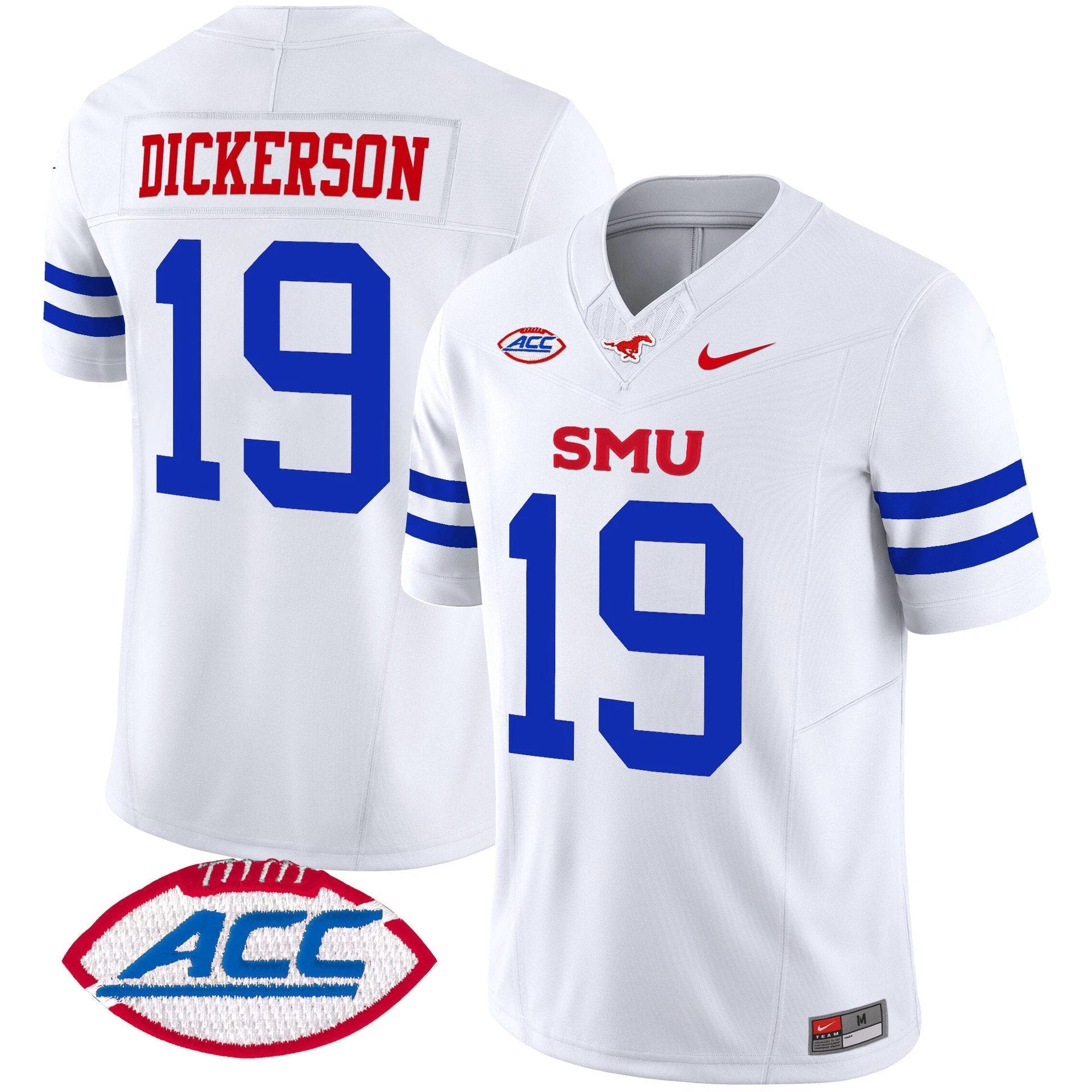 Eric Dickerson Jersey #19 SMU Mustangs 2025 Vapor Limited Stitched by My Store NCAA Football Jerseys