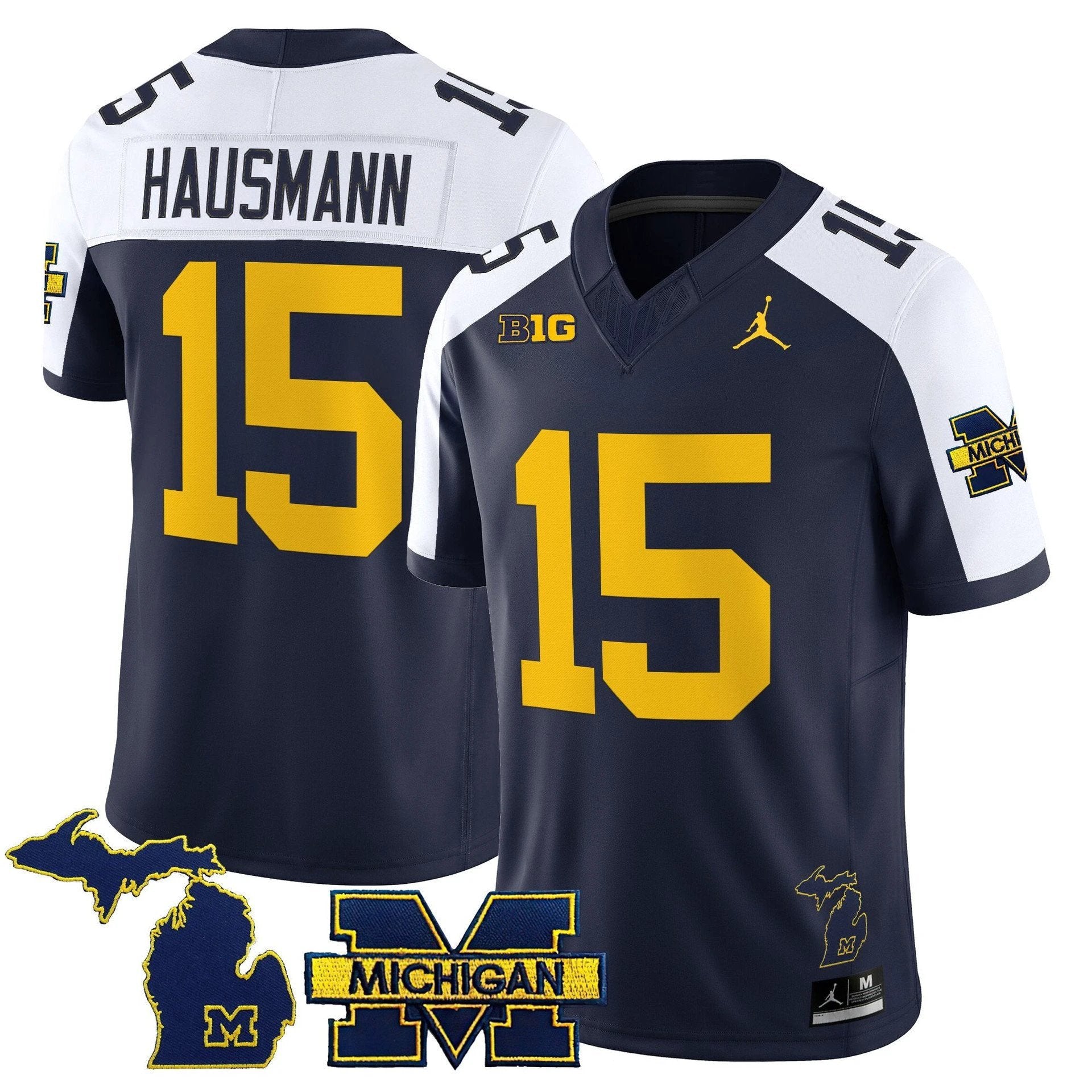 Ernest Hausmann Jersey #15 Michigan Wolverines 2025 Limited V2 Stitched by My Store NCAA Football Jerseys