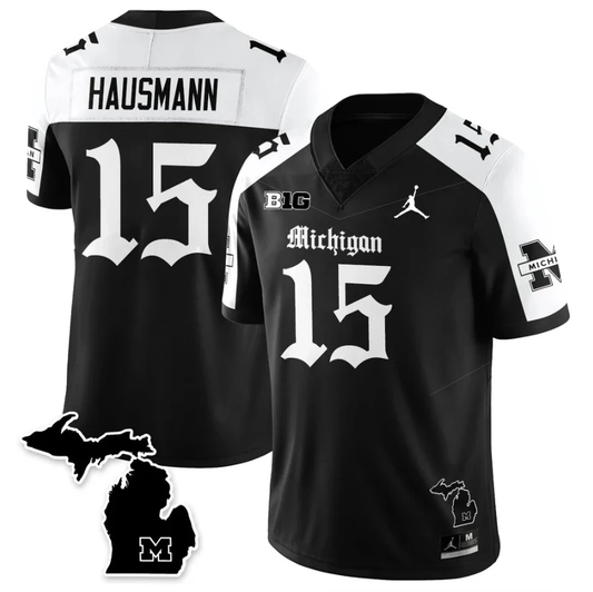 Ernest Hausmann Jersey #15 Michigan Wolverines Gothic Vapor Stitched by My Store NCAA Football Jerseys