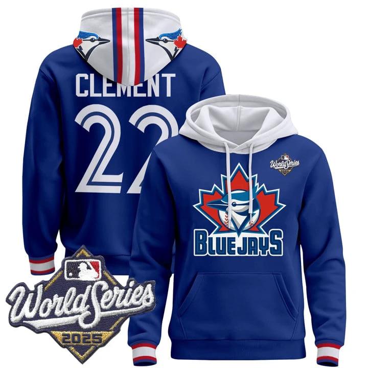 Ernie Clement Hoodie #22 Toronto Blue Jays 2025 World Series Pullover Stitched by Hoodie Pullover