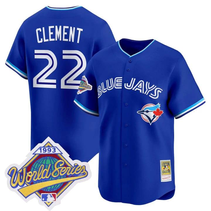 Ernie Clement Jersey #22 Toronto Blue Jays 1993 World Series Throwback by My Store