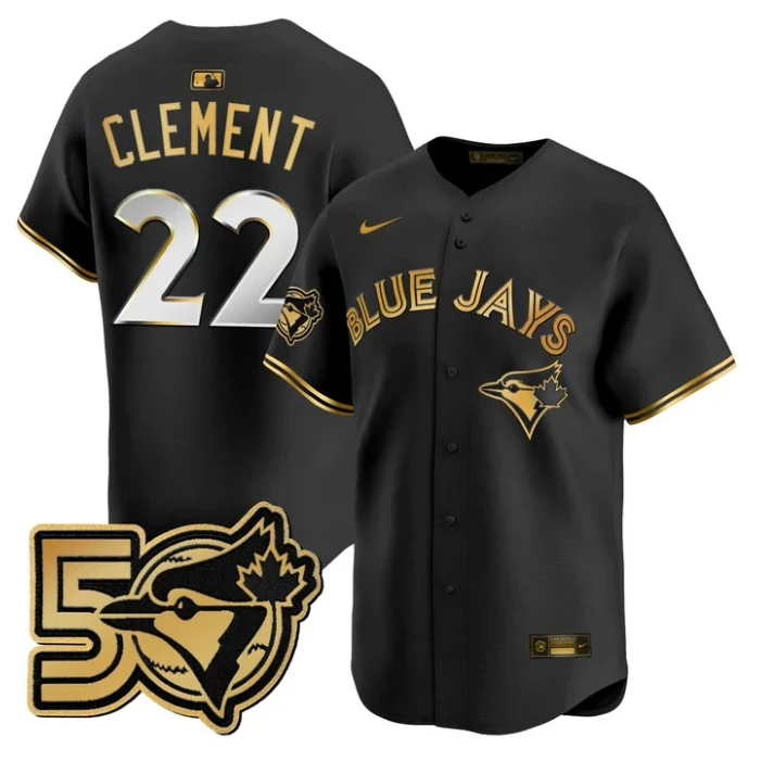 Ernie Clement Jersey #22 Toronto Blue Jays 50 Seasons Patch Stitched by My Store