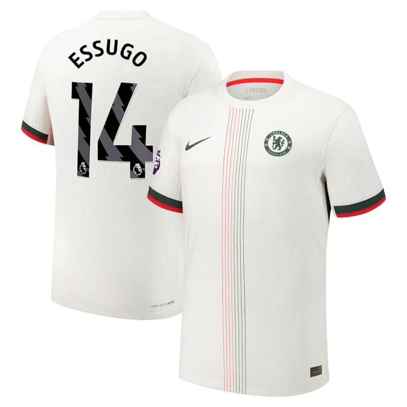 Essugo #14 Chelsea 2025-26 Away Match Jersey – White by Soccer Jersey
