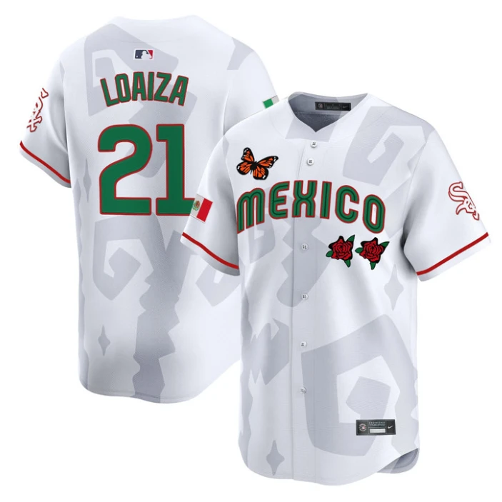 Esteban Loaiza Jersey #21 Mexican Heritage 2025 Sentrock Vapor Limited Stitched White by My Store
