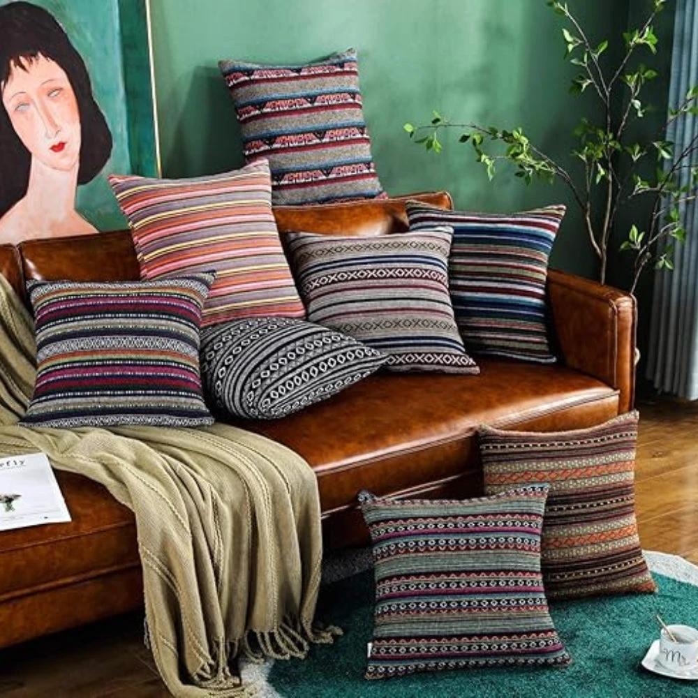 Ethnic Bohemian Geometric Cushion Cover by Casa & Beyond