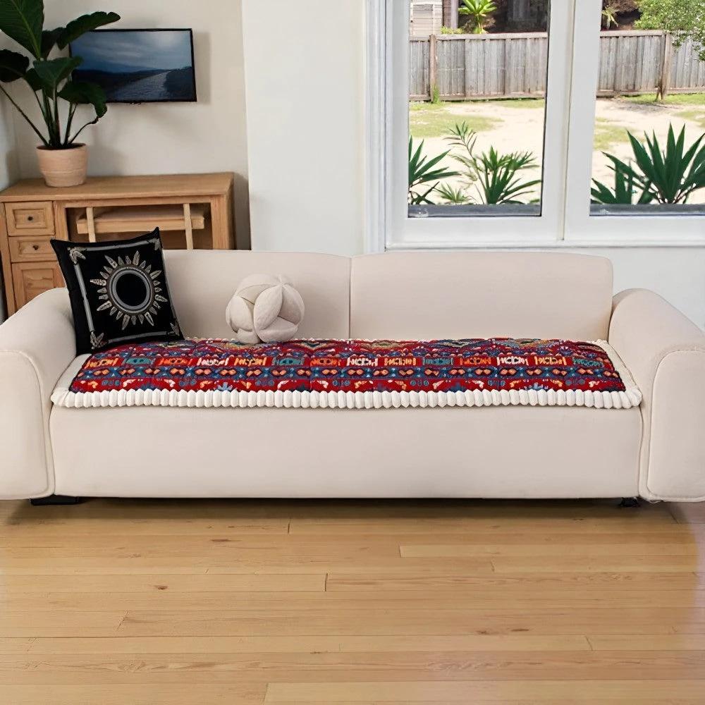 Ethnic Style Quilted Non Slip Couch Cover by Casa & Beyond