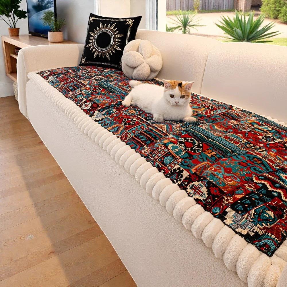 Ethnic Style Quilted Non Slip Couch Cover by Casa & Beyond