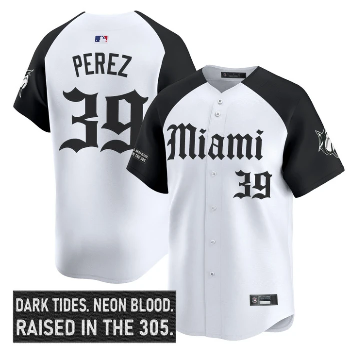Eury Perez Jersey #39 Miami Marlins Gothic Vice Edition Stitched by My Store