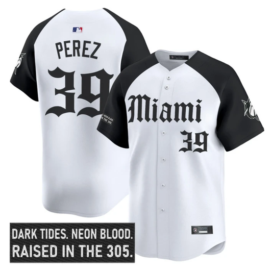 Eury Perez Jersey #39 Miami Marlins Gothic Vice Edition Stitched by My Store