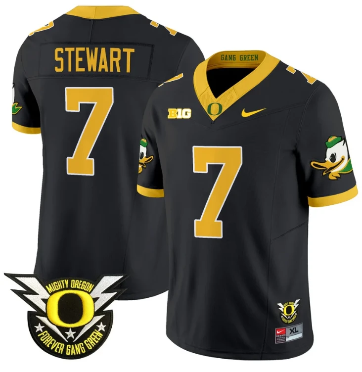 Evan Stewart Jersey #7 Oregon Duck Forever Gang Green Football Black by My Store