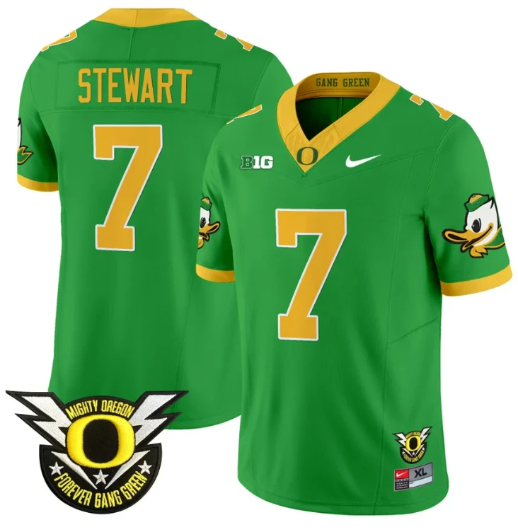 Evan Stewart Jersey #7 Oregon Duck Forever Gang Green Football Green by My Store