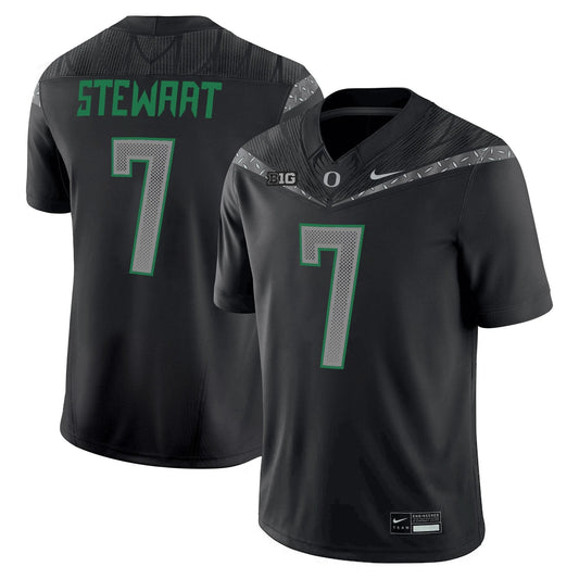 Evan Stewart Jersey #7 Oregon Ducks 2025 Vapor Limited V2 Stitched Black by NCAA Football Jersey