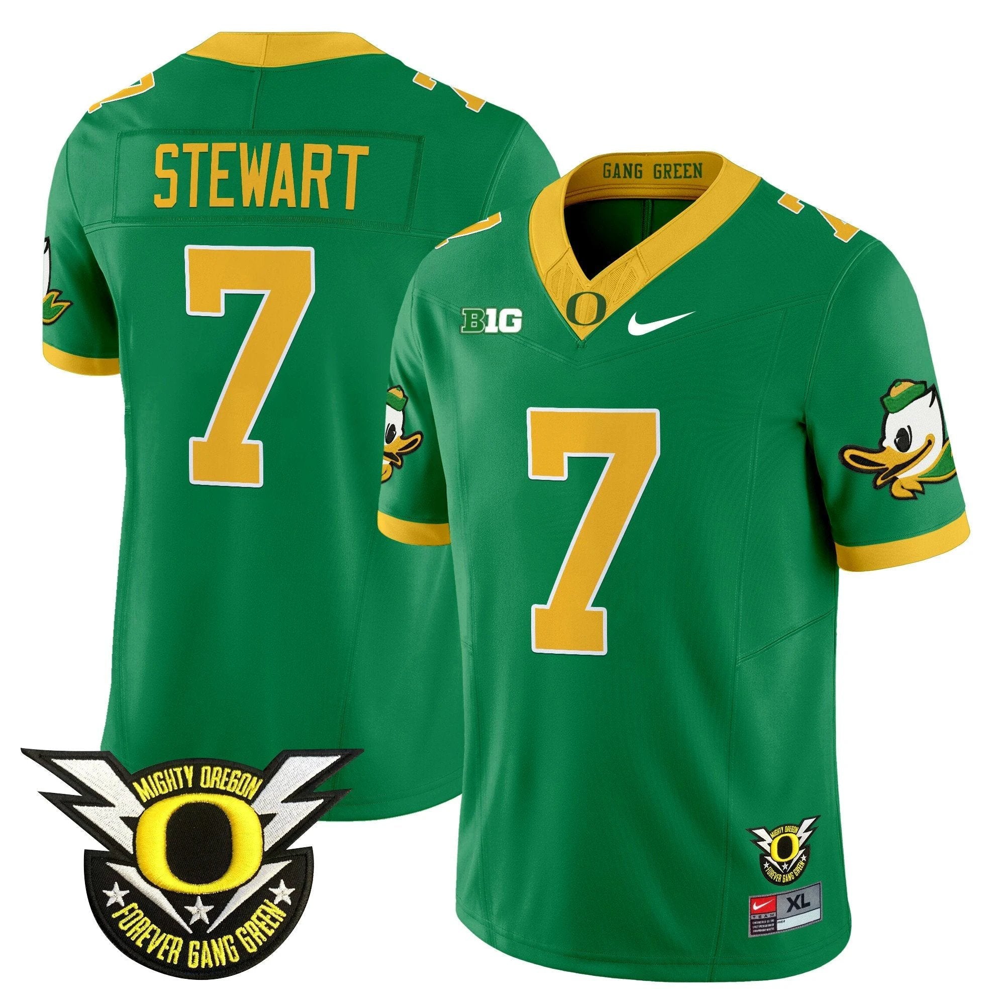 Evan Stewart Jersey #7 Oregon Ducks 2025 Vapor Limited V2 Stitched Green by My Store