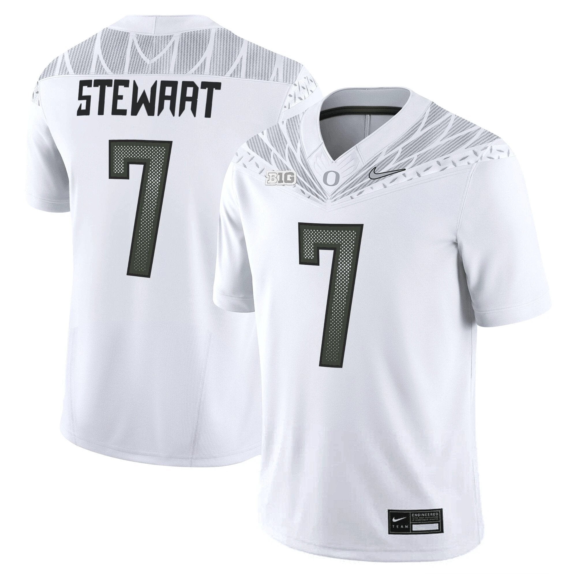 Evan Stewart Jersey #7 Oregon Ducks 2025 Vapor Limited V2 Stitched White by NCAA Football Jersey