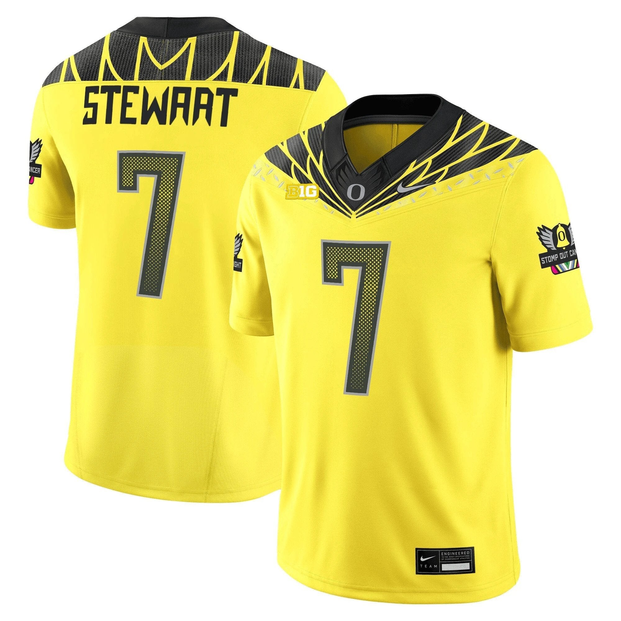 Evan Stewart Jersey #7 Oregon Ducks 2025 Vapor Limited V2 Stitched Yellow by My Store