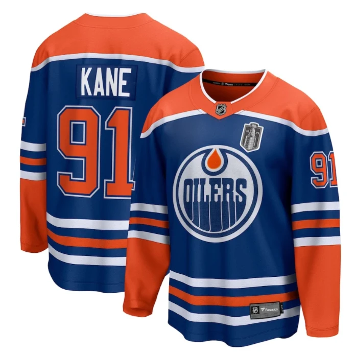 Evander Kane 91 Edmonton Oilers 2025 Stanley Cup Final Home Breakaway Men Jersey Royal by Hockey David