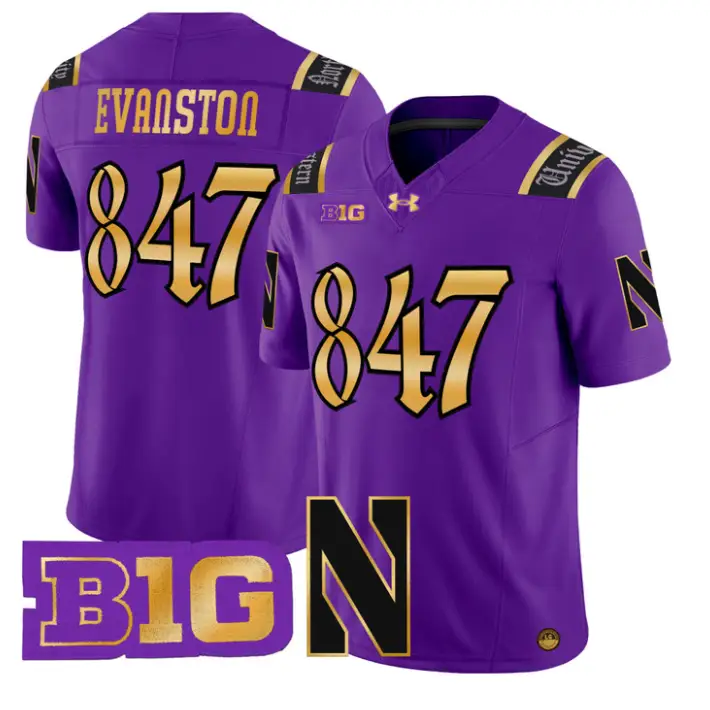 Evanston Jersey #847 Northwestern Wildcats 2026 Vapor Limited Stitched by My Store NCAA Football Jerseys