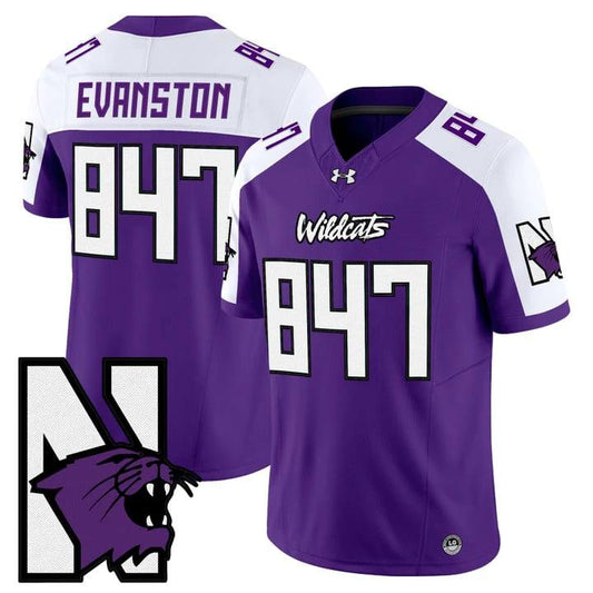 Evanston Jersey #847 Northwestern Wildcats Honoring 95 Stitched Purple Alternate by NCAA Football Jersey