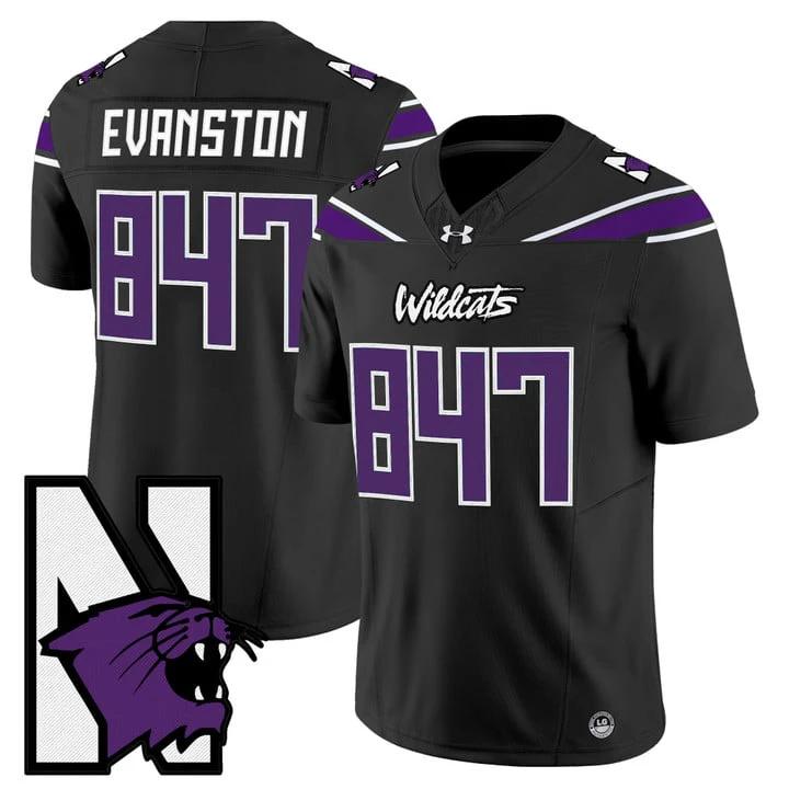 Evanston Jersey #847 Northwestern Wildcats Honoring 95 Vapor Limited Stitched by My Store NCAA Football Jerseys
