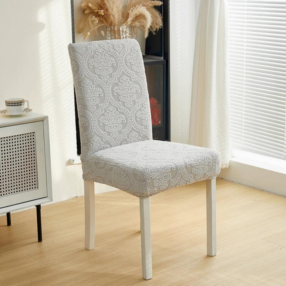 Evona Elegant Jacquard Chair Seat Slipcover by Casa & Beyond