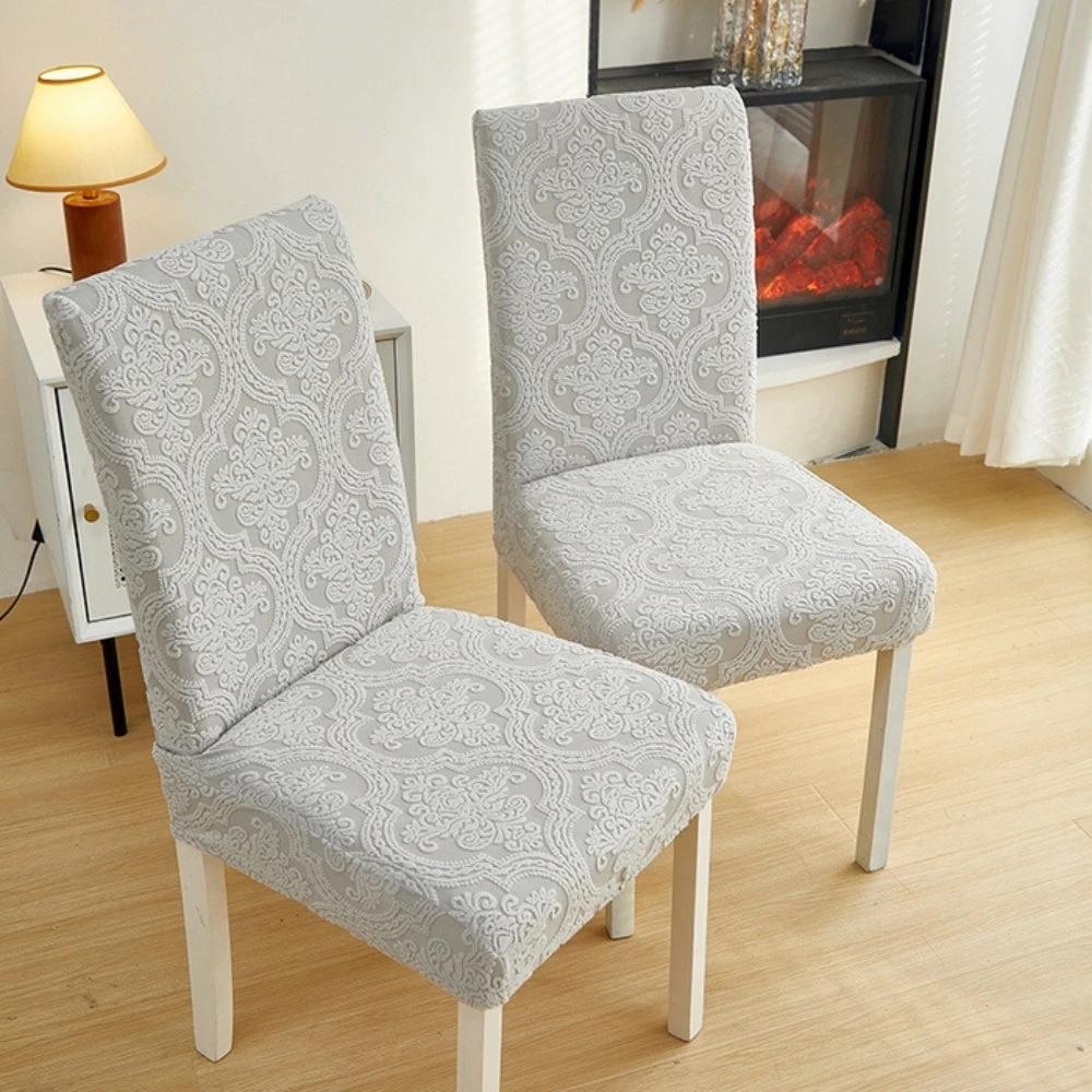 Evona Elegant Jacquard Chair Seat Slipcover by Casa & Beyond