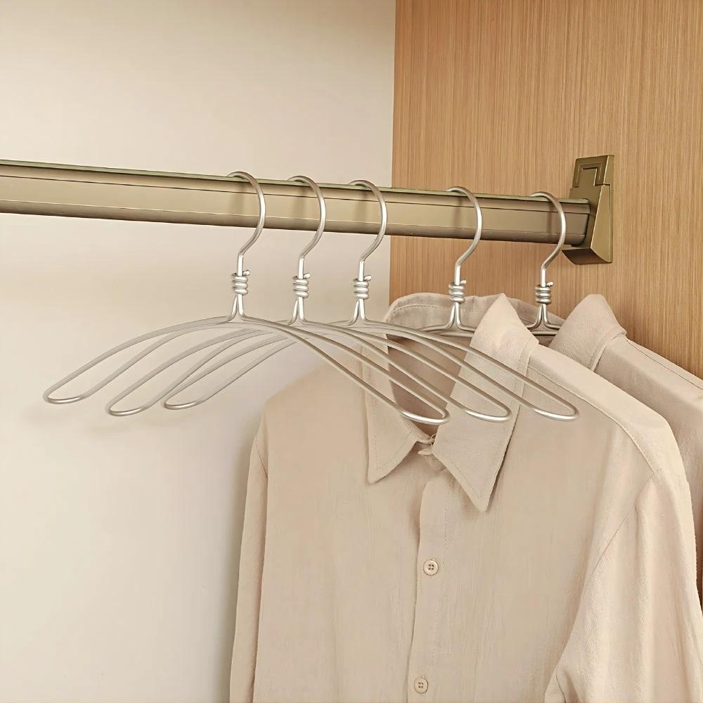 Extra Wide Sleek Aluminum Clothes Hanger | 6pcs Set by Casa & Beyond