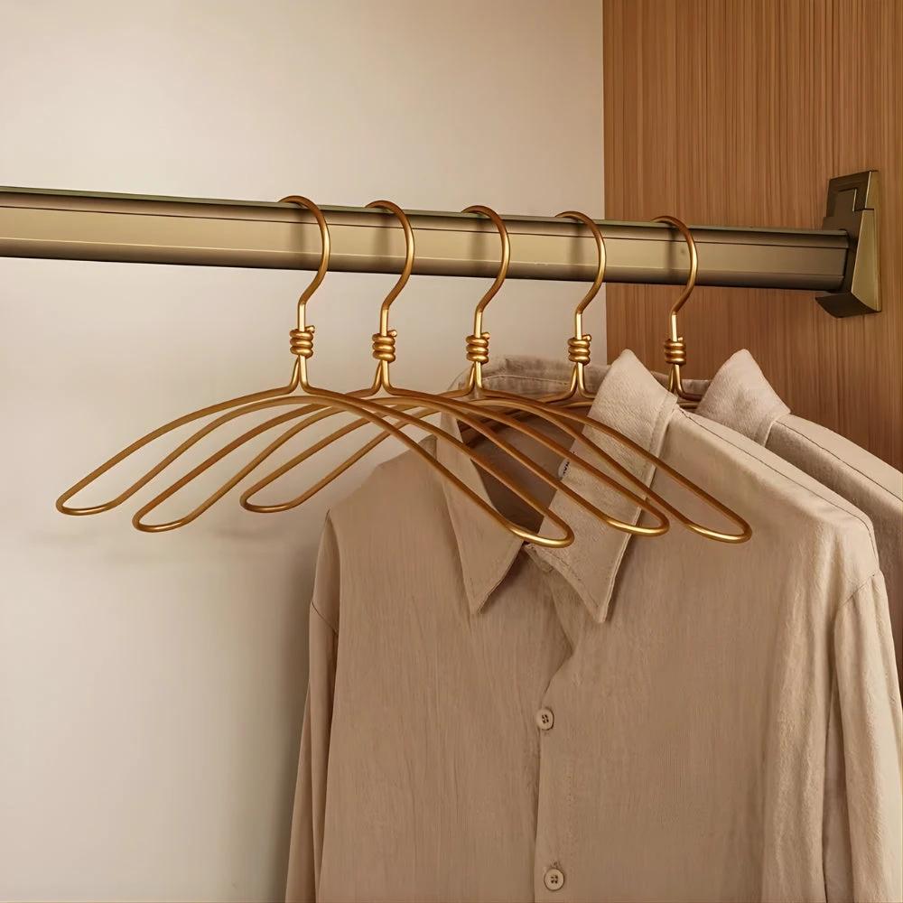 Extra Wide Sleek Aluminum Clothes Hanger | 6pcs Set by Casa & Beyond