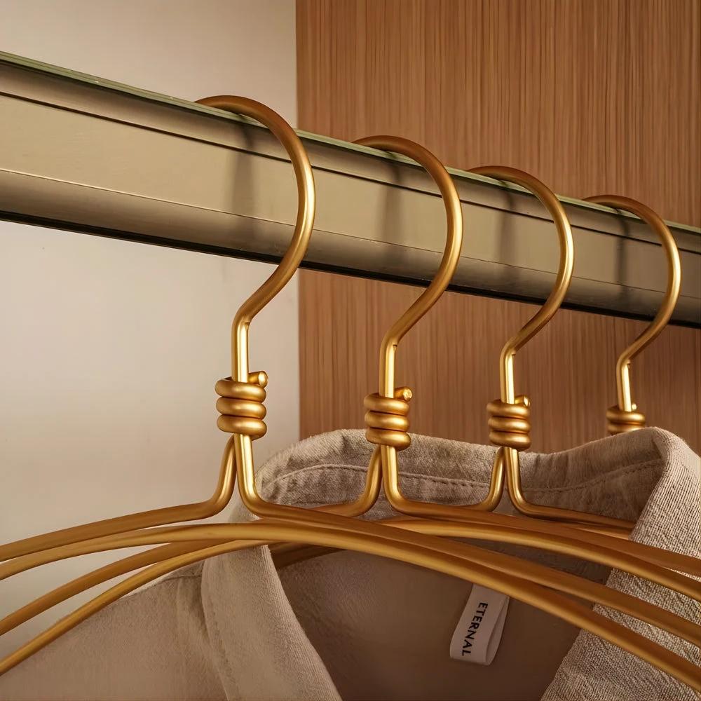 Extra Wide Sleek Aluminum Clothes Hanger | 6pcs Set by Casa & Beyond