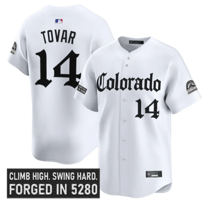 Ezequiel Tovar Jersey #14 Colorado Rockies Gothic Mile High Shadows White by My Store